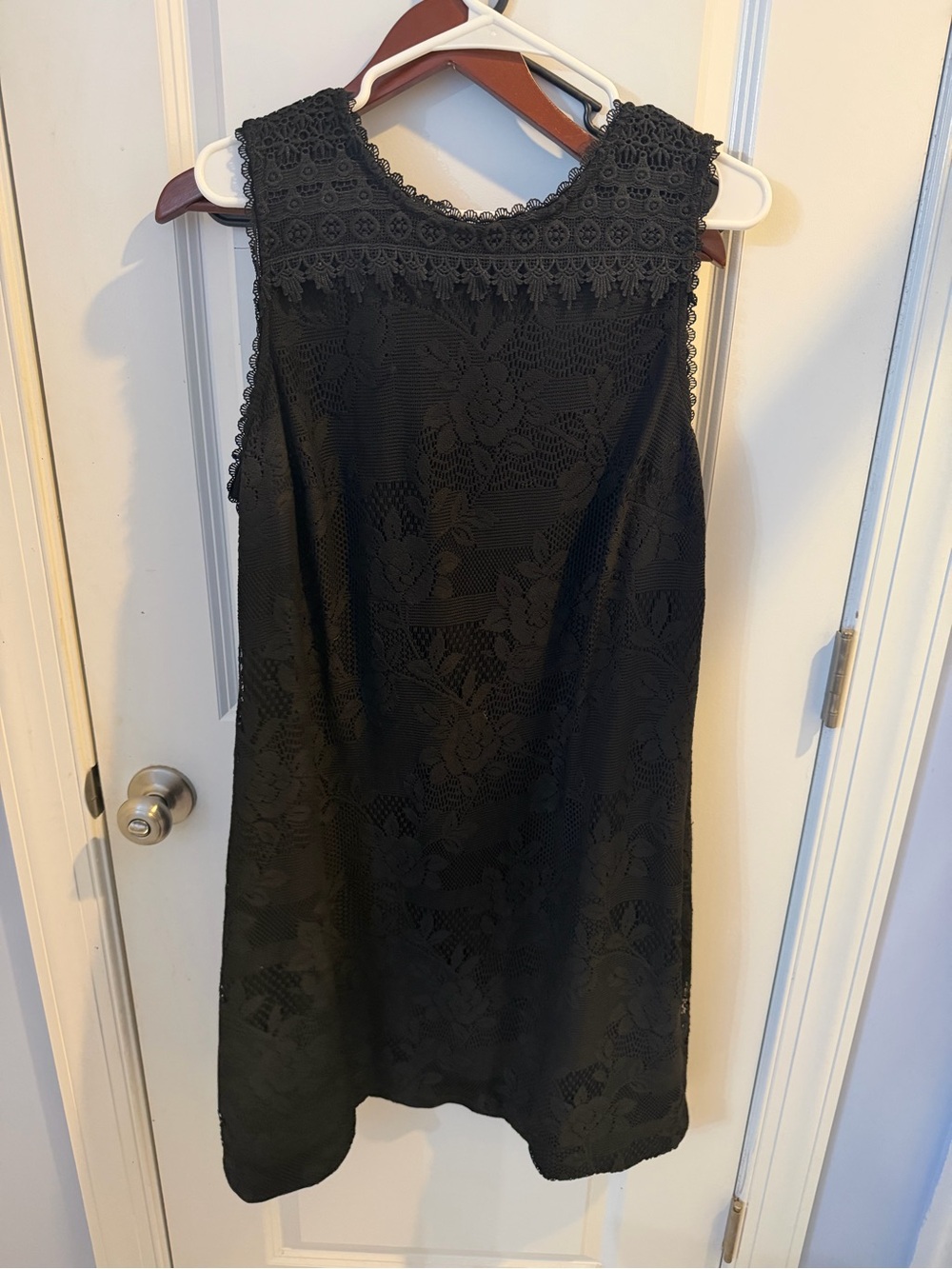 Karl Lagerfeld Black Lace Shift Dress